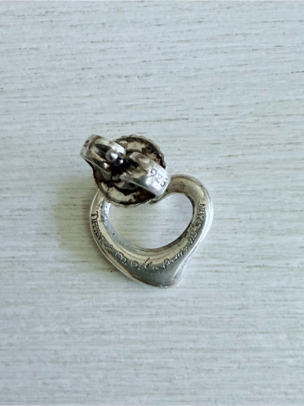 ✨ Tiffany & Co. Sterling Silver Elsa Peretti Open Heart Earrings Gift 11mm ✨ - Picture 10 of 14
